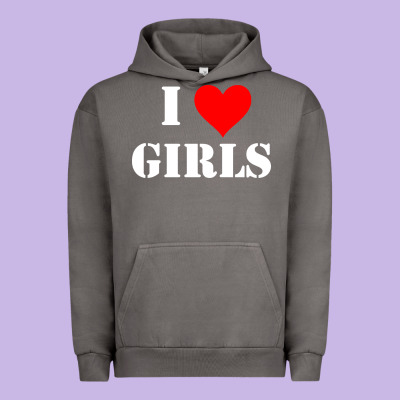 I Love Girls Urban Hoodie Designed By Artisfamous
