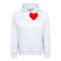 White i love girls Urban Hoodie - artisFamous