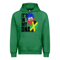 Emerald jamaican and haitian mix flag dna heritage Urban Hoodie - artisFamous