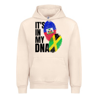 Sandshell jamaican and haitian mix flag dna heritage Urban Hoodie - artisFamous