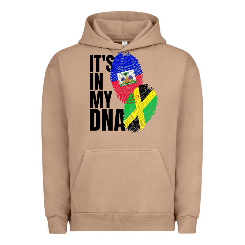 Jamaican And Haitian Mix Flag Dna Heritage Urban Hoodie by artisFamous | Teevron
