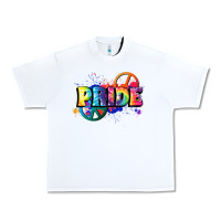 White Hippie pride Urban Heavy Tee - FaDigitalArtStudio