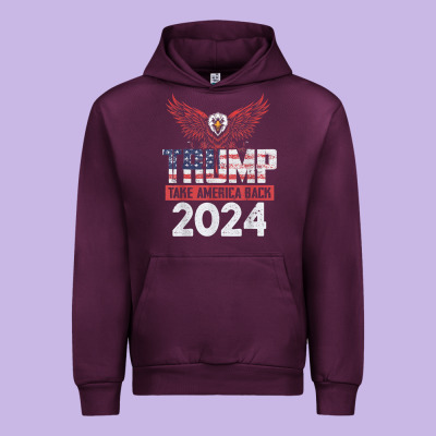 Trump 2024 Take America Back Urban Hoodie Designed By Artisfamous