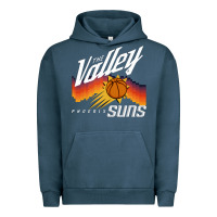 Pigment Midnight Navy the valley oop phoenix basketball retro sunset basketball t shirt Urban Hoodie - artisFamous