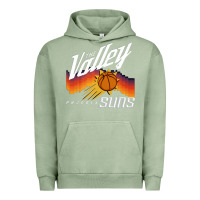 Pigment Oil Green the valley oop phoenix basketball retro sunset basketball t shirt Urban Hoodie - artisFamous