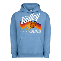 Pigment Pebble Blue the valley oop phoenix basketball retro sunset basketball t shirt Urban Hoodie - artisFamous