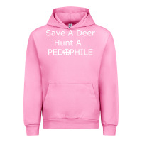 Fuchsia Pink save a deer   hunt a pedophil Urban Hoodie - artisFamous