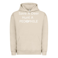 Pigment French Oak save a deer   hunt a pedophil Urban Hoodie - artisFamous