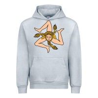 Heather Grey sicilian triskelion Urban Hoodie - artisFamous