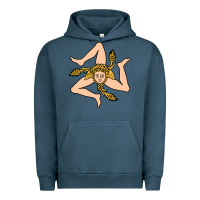 Pigment Midnight Navy sicilian triskelion Urban Hoodie - artisFamous
