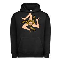 Pigment Black sicilian triskelion Urban Hoodie - artisFamous