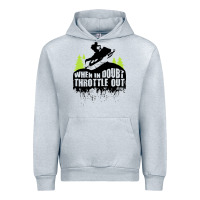 Heather Grey snowmobile throttle Urban Hoodie - artisFamous