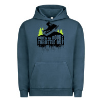 Pigment Midnight Navy snowmobile throttle Urban Hoodie - artisFamous