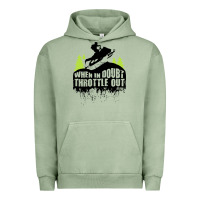 Pigment Oil Green snowmobile throttle Urban Hoodie - artisFamous
