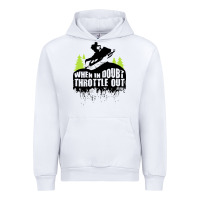 White snowmobile throttle Urban Hoodie - artisFamous