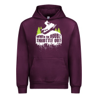 Mauve Wine snowmobile throttle Urban Hoodie - artisFamous