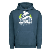 Pigment Midnight Navy snowmobile throttle Urban Hoodie - artisFamous