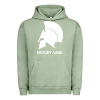 Pigment Oil Green spartan helmet Urban Hoodie - artisFamous