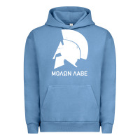Pigment Pebble Blue spartan helmet Urban Hoodie - artisFamous