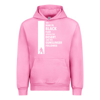 Fuchsia Pink the man in black fled across the desert Urban Hoodie - artisFamous