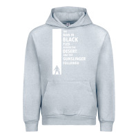 Heather Grey the man in black fled across the desert Urban Hoodie - artisFamous