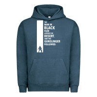 Pigment Midnight Navy the man in black fled across the desert Urban Hoodie - artisFamous