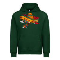 Forest Green maracas sombrero mexican Urban Hoodie - artisFamous