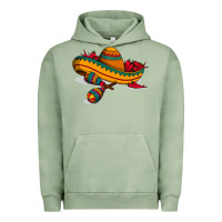 Pigment Oil Green maracas sombrero mexican Urban Hoodie - artisFamous