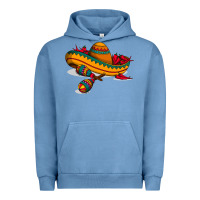 Pigment Pebble Blue maracas sombrero mexican Urban Hoodie - artisFamous