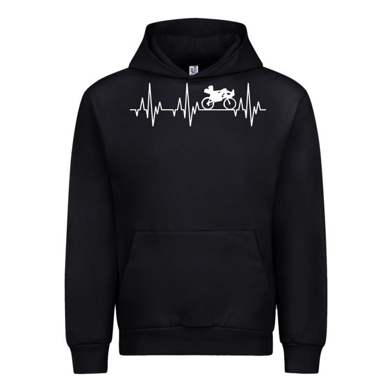 Heartbeat Recumbent Bicycle Bike Cyclist Biking Urban Hoodie by artisFamous | Teevron