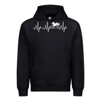 Black heartbeat recumbent bicycle bike cyclist biking Urban Hoodie - artisFamous