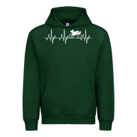 Forest Green heartbeat recumbent bicycle bike cyclist biking Urban Hoodie - artisFamous