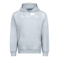 Heather Grey heartbeat recumbent bicycle bike cyclist biking Urban Hoodie - artisFamous