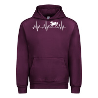 Mauve Wine heartbeat recumbent bicycle bike cyclist biking Urban Hoodie - artisFamous