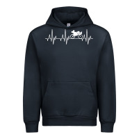 Navy heartbeat recumbent bicycle bike cyclist biking Urban Hoodie - artisFamous