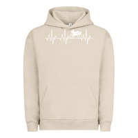 Pigment French Oak heartbeat recumbent bicycle bike cyclist biking Urban Hoodie - artisFamous