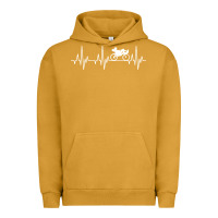 Pigment Peanut Butter heartbeat recumbent bicycle bike cyclist biking Urban Hoodie - artisFamous