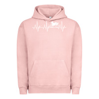 Pigment Salmon heartbeat recumbent bicycle bike cyclist biking Urban Hoodie - artisFamous