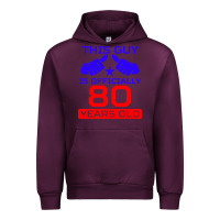 Mauve Wine this guy is 80 years funny 80th birthday Urban Hoodie - artisFamous