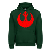 Forest Green distressed rebel alliance symbol Urban Hoodie - artisFamous