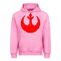 Fuchsia Pink distressed rebel alliance symbol Urban Hoodie - artisFamous