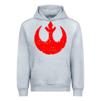 Heather Grey distressed rebel alliance symbol Urban Hoodie - artisFamous