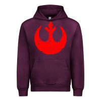 Mauve Wine distressed rebel alliance symbol Urban Hoodie - artisFamous