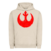 Pigment French Oak distressed rebel alliance symbol Urban Hoodie - artisFamous