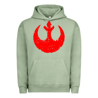 Pigment Oil Green distressed rebel alliance symbol Urban Hoodie - artisFamous
