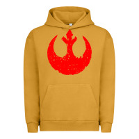 Pigment Peanut Butter distressed rebel alliance symbol Urban Hoodie - artisFamous