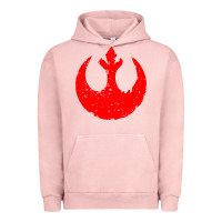 Pigment Salmon distressed rebel alliance symbol Urban Hoodie - artisFamous