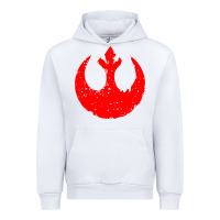 White distressed rebel alliance symbol Urban Hoodie - artisFamous