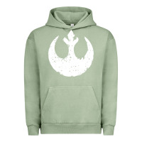 Pigment Oil Green distressed rebel alliance symbol Urban Hoodie - artisFamous