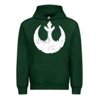 Forest Green distressed rebel alliance symbol Urban Hoodie - artisFamous